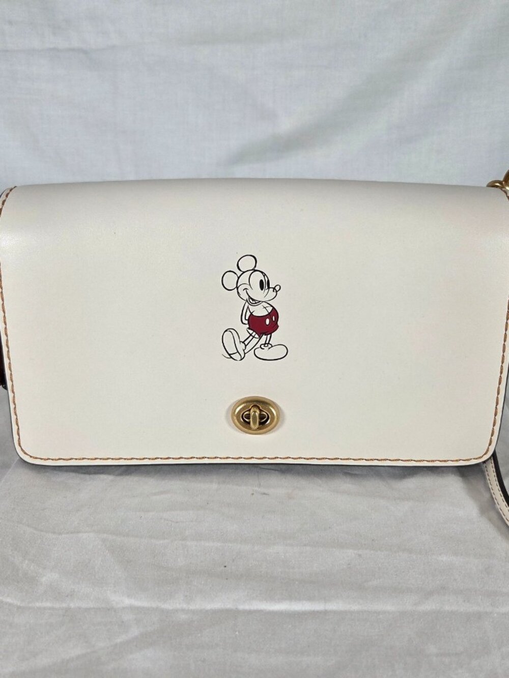 Disney x Coach Mickey Mouse Dinky Crossbody Bag - Chalk White